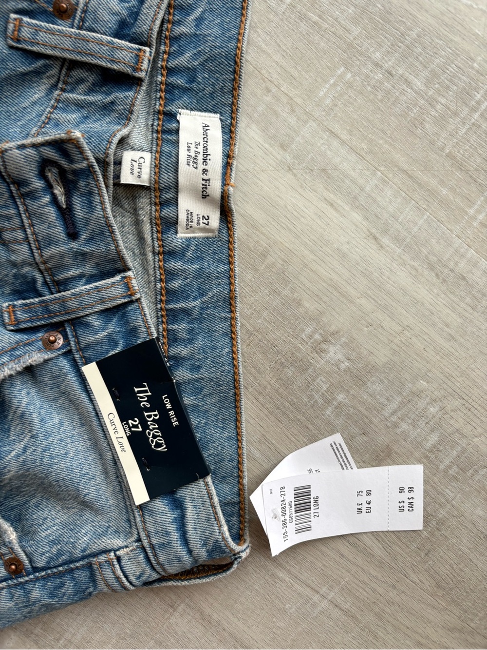 Abercrombie & Fitch  Light Blue Slim Straight Jeans